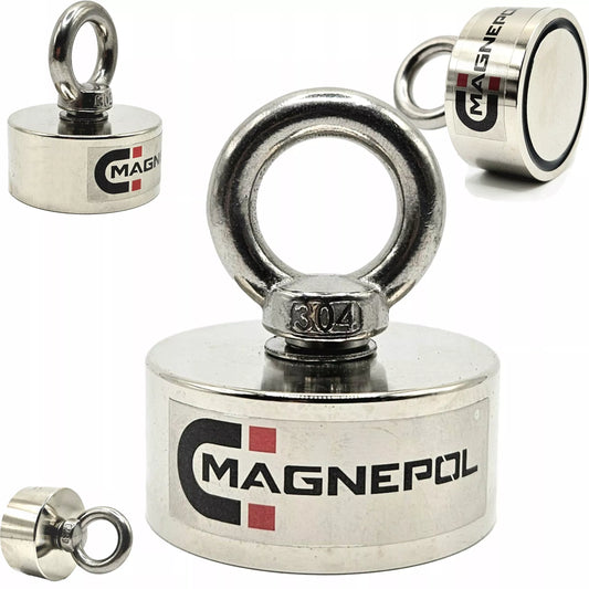 Neodiminio magnetas 85kg UM42 laikiklis 42x23 žvejybai, paieškai, lynui