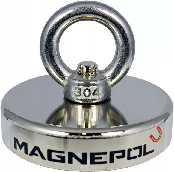 Neodiminis magnetas 300 kg Ø80 mm + virvė – rinkinys vandens žvejybai
