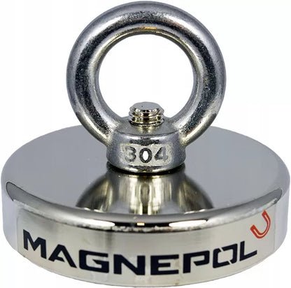 Neodiminis magnetas 300 kg Ø80 mm + virvė – rinkinys vandens žvejybai