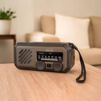 Mini nešiojamas saulės energijos radijas, avarinis statybinis su švaistikliu, baterijomis, „Powerbank“