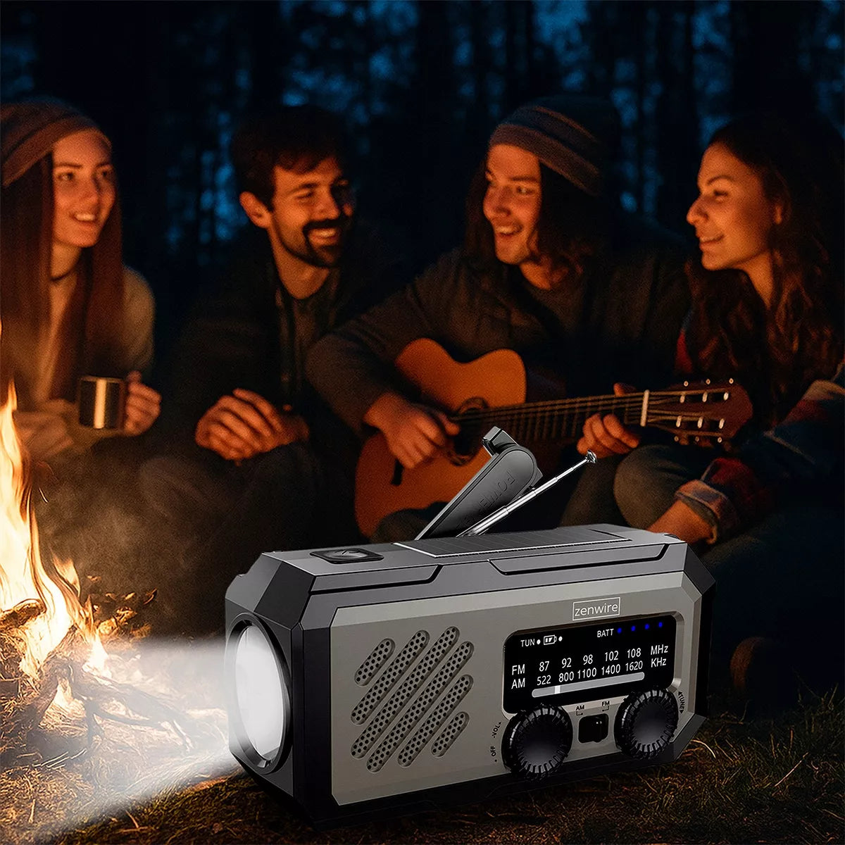 Mini nešiojamas saulės energijos radijas, avarinis statybinis su švaistikliu, baterijomis, „Powerbank“