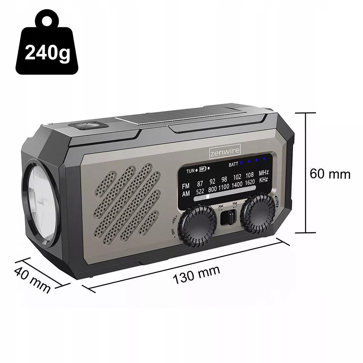Mini nešiojamas saulės energijos radijas, avarinis statybinis su švaistikliu, baterijomis, „Powerbank“