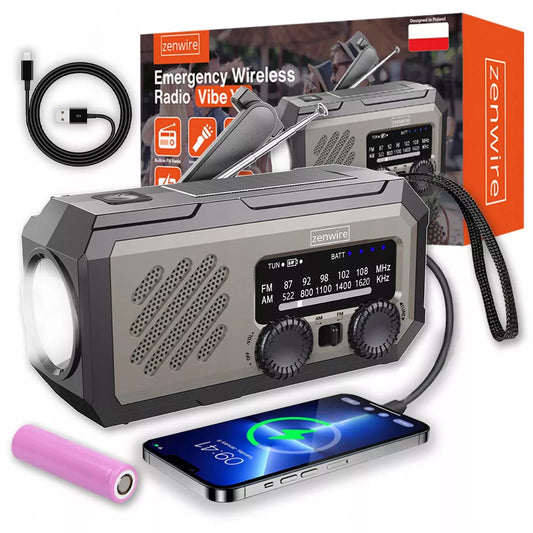 Mini nešiojamas saulės energijos radijas, avarinis statybinis su švaistikliu, baterijomis, „Powerbank“