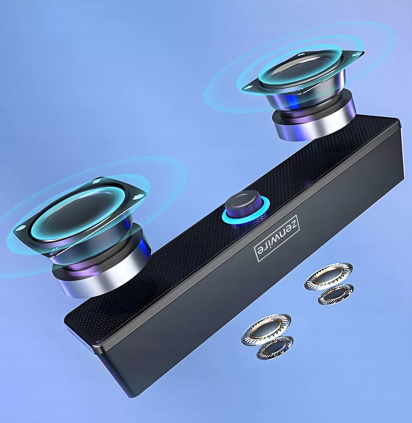 Mini garso sistema Garsiakalbiai Kompiuteriui 2.0 USB Nešiojamam kompiuteriui Staliniam kompiuteriui LED 18W