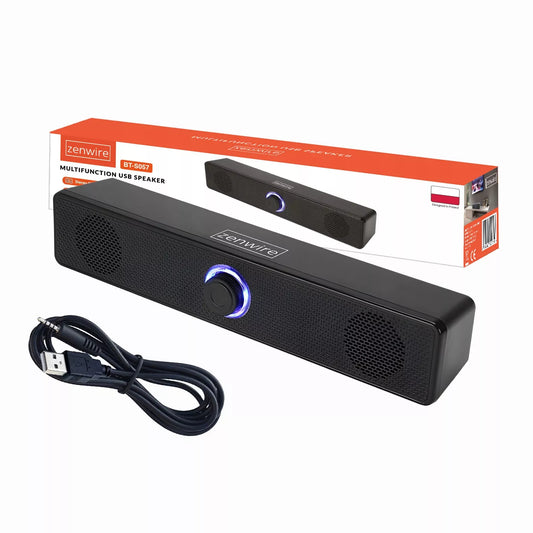 Mini garso sistema Garsiakalbiai Kompiuteriui 2.0 USB Nešiojamam kompiuteriui Staliniam kompiuteriui LED 18W