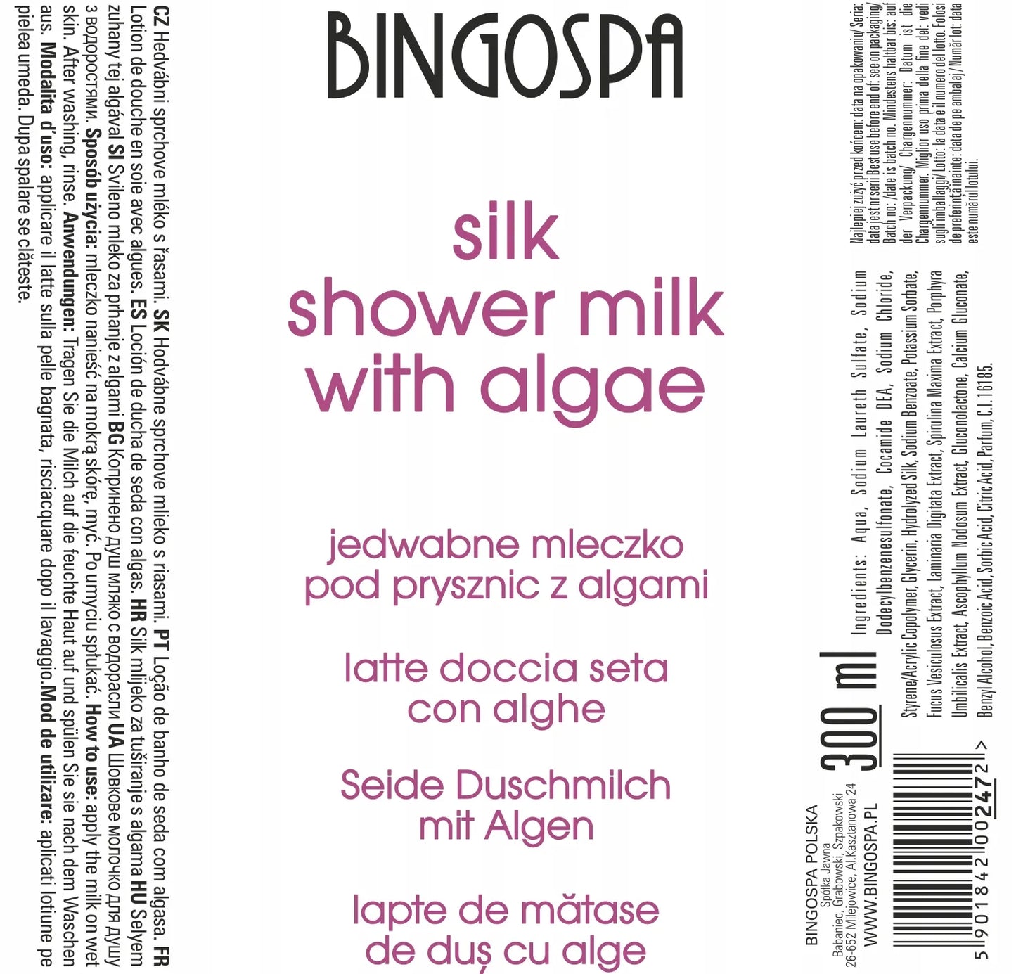 BINGOSPA kosmetikos rinkinys su šilku dovanai