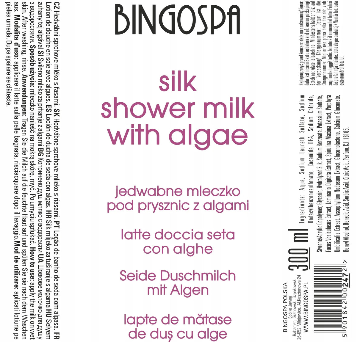 BINGOSPA kosmetikos rinkinys su šilku dovanai