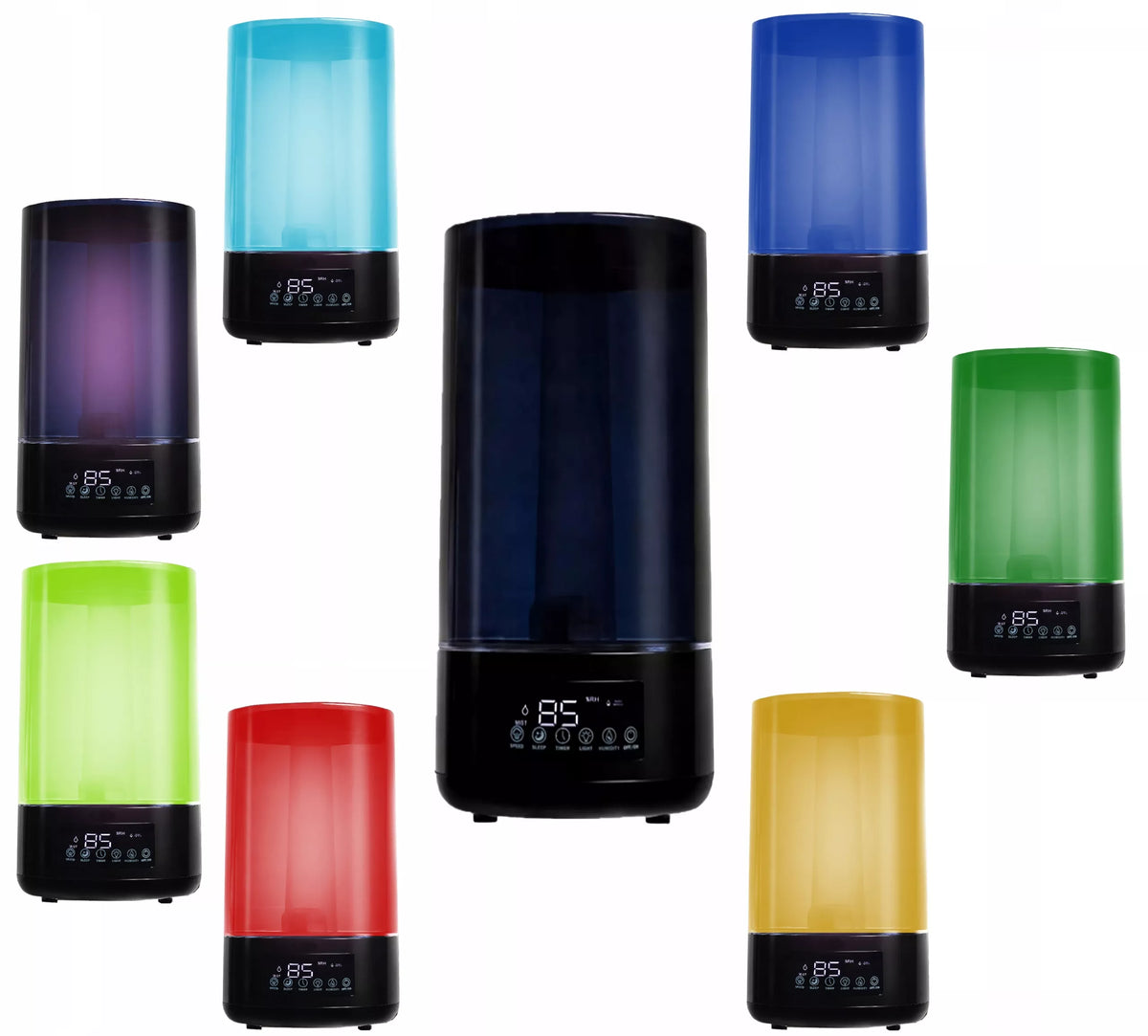 AUTOMATINIS ORO DRĖKINTUVAS SU JONIZAVIMU IR AROMATERAPIJA, DRĖGMĖS MATUOKLIS 3IN1 | 4,5L | LED | PILOTAS