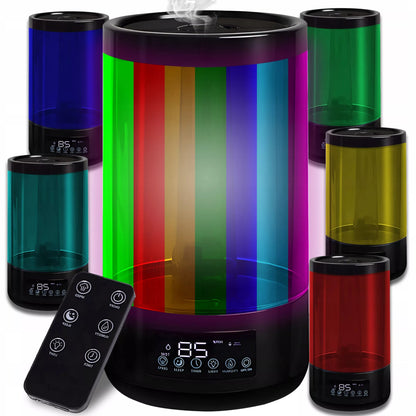 AUTOMATINIS ORO DRĖKINTUVAS SU JONIZAVIMU IR AROMATERAPIJA, DRĖGMĖS MATUOKLIS 3IN1 | 4,5L | LED | PILOTAS