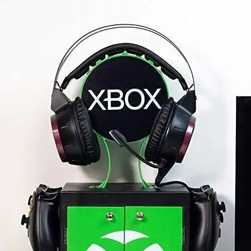 Xbox stovas, skirtas 4 valdikliams, 10 žaidimų ir 1 ausinėms