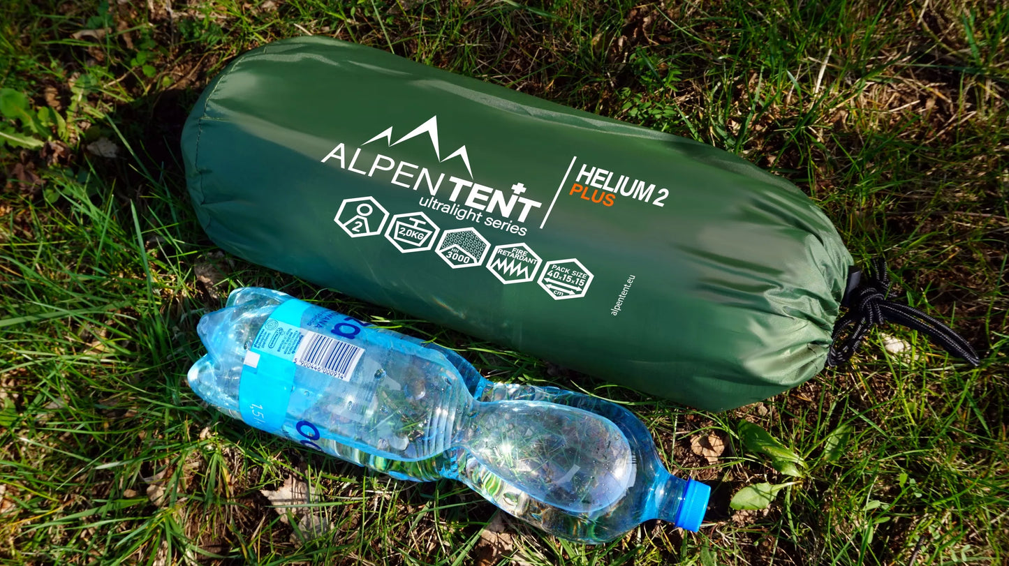 Dviems Asmenims Skirtina Palapinė AlpenTent Helium2 Plus Lengva 2kg