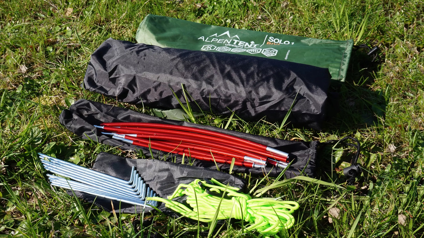 Vieno asmens palapinė AlpenTent Solo1 – Bivi norka, 1 kg