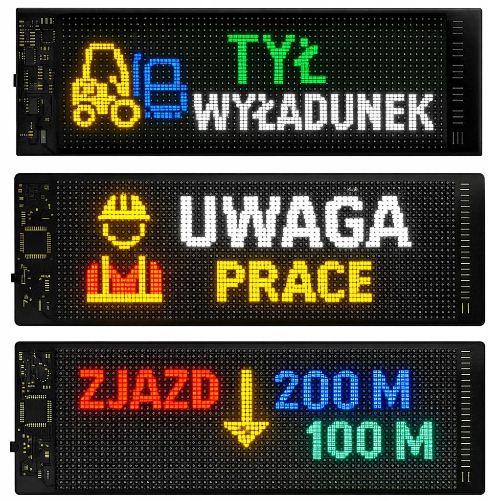 LED užrašas sunkvežimiui TIR lentelė vardas skydelis stiklui Bluetooth 38x10