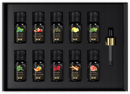 Ekologiški natūralūs eteriniai aliejai BIO vaisiniai citrusiniai aromaterapijai 10x10ml