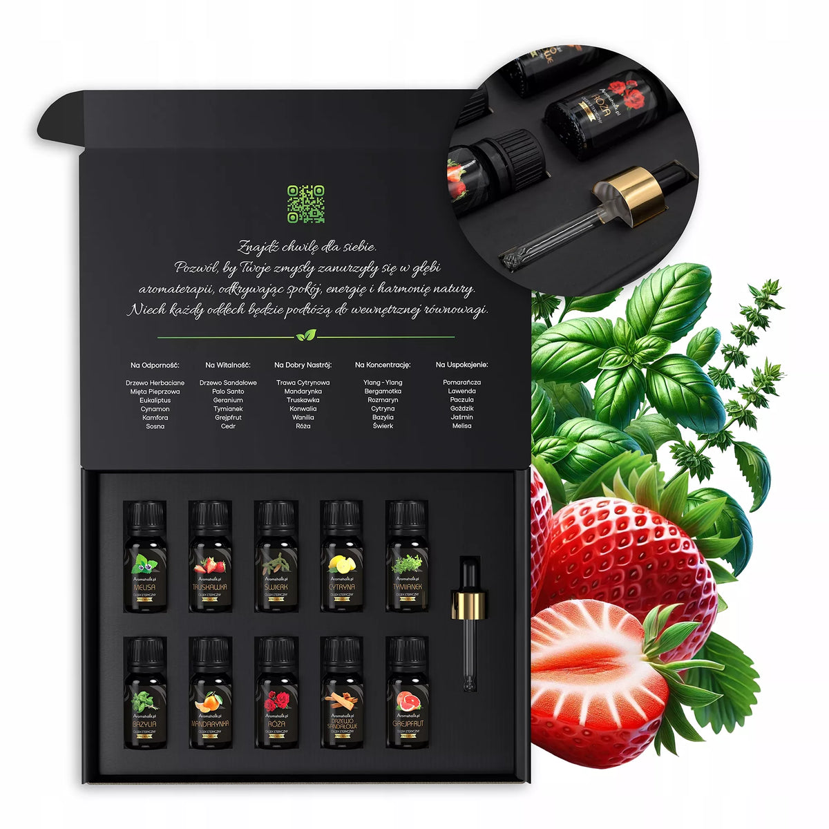 Ekologiški natūralūs eteriniai aliejai BIO vaisiniai citrusiniai aromaterapijai 10x10ml