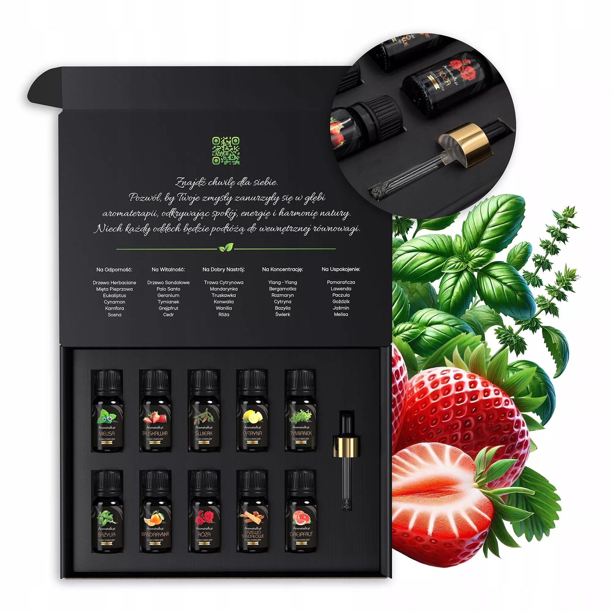 Ekologiški natūralūs eteriniai aliejai BIO vaisiniai citrusiniai aromaterapijai 10x10ml