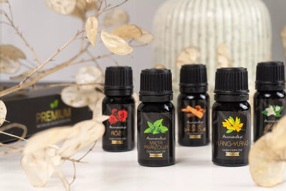 Ekologiški natūralūs eteriniai aliejai BIO vaisiniai citrusiniai aromaterapijai 10x10ml
