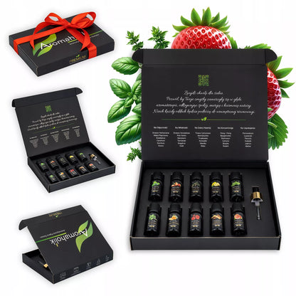 Ekologiški natūralūs eteriniai aliejai BIO vaisiniai citrusiniai aromaterapijai 10x10ml