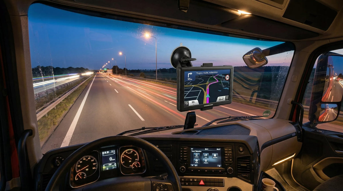 GPS navigacija sunkvežimiams 12,7 cm TRUCK , BUS su USB-C ir greičio matuokliais 2026