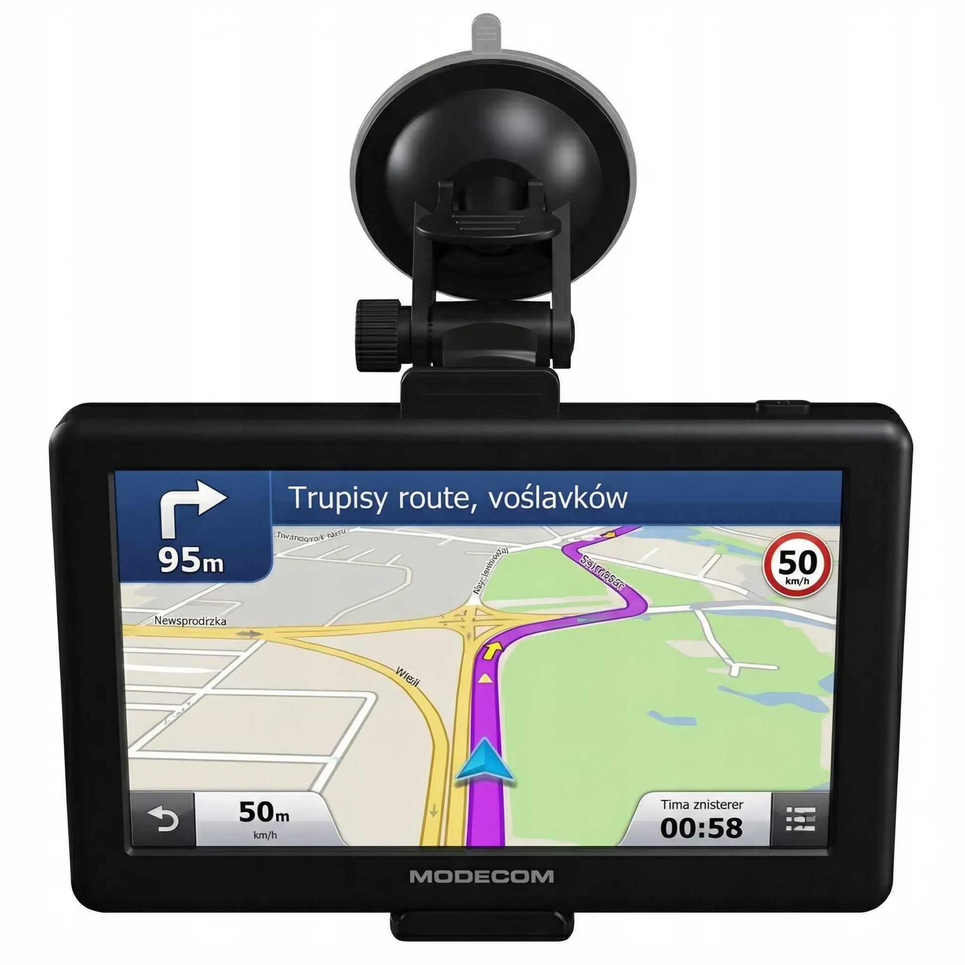 GPS navigacija sunkvežimiams 12,7 cm TRUCK , BUS su USB-C ir greičio matuokliais 2026
