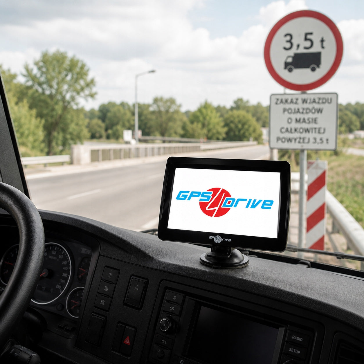 GPS navigācija 7 collas kravas automašīnām, autobusiem un vieglajām automašīnām — Gps4Drive 798 (ES kartes)