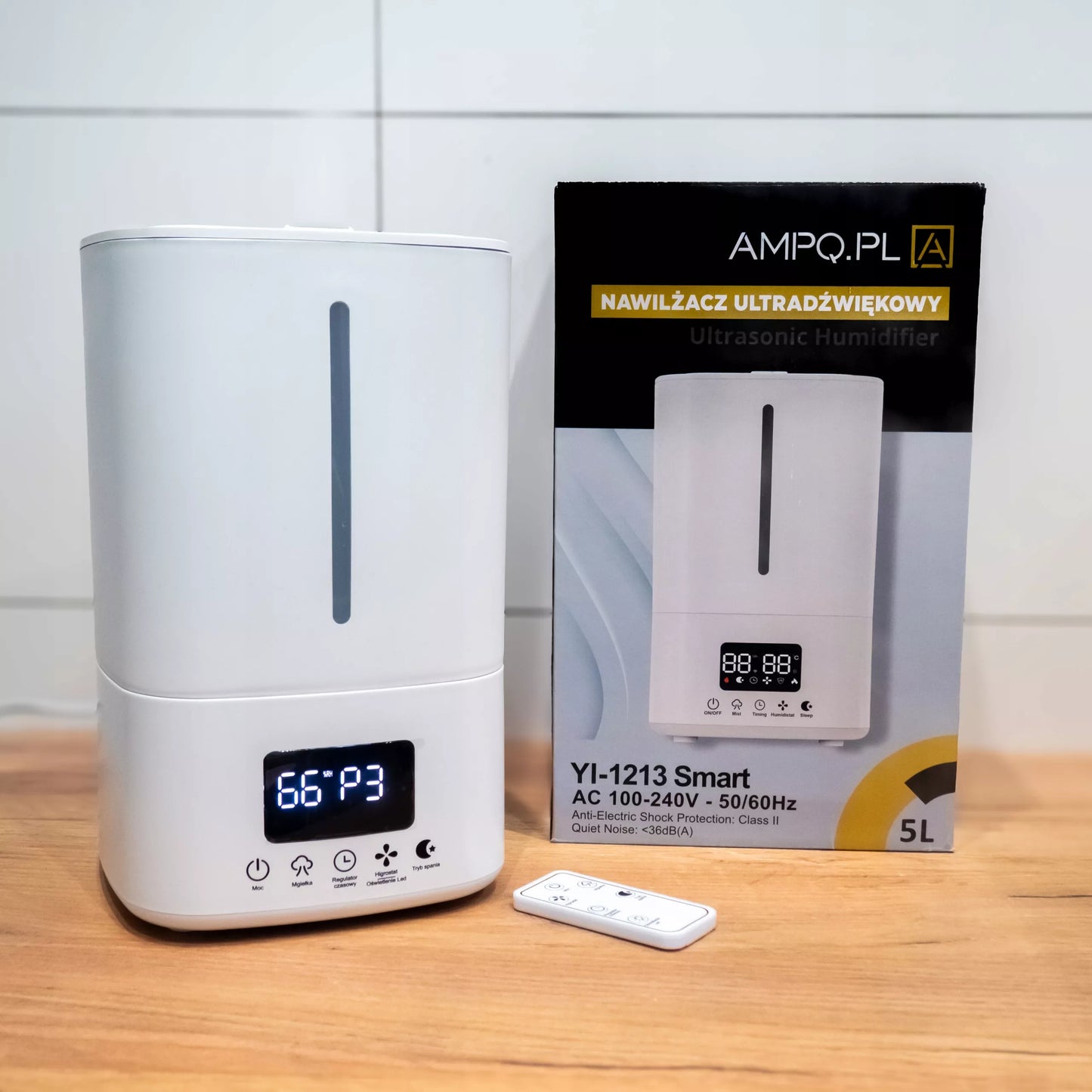 Ultragarsinis išmanusis oro drėkintuvas 25 W - 5l su nuotolinio valdymo pulteliu, aromaterapija