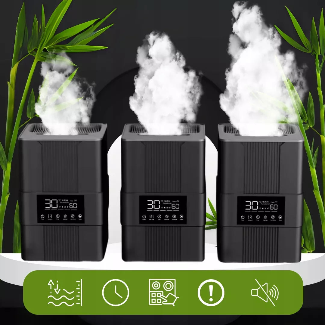 Ultragarsinis drėkintuvas su LED – eterinių aliejų difuzorius + DOVANA