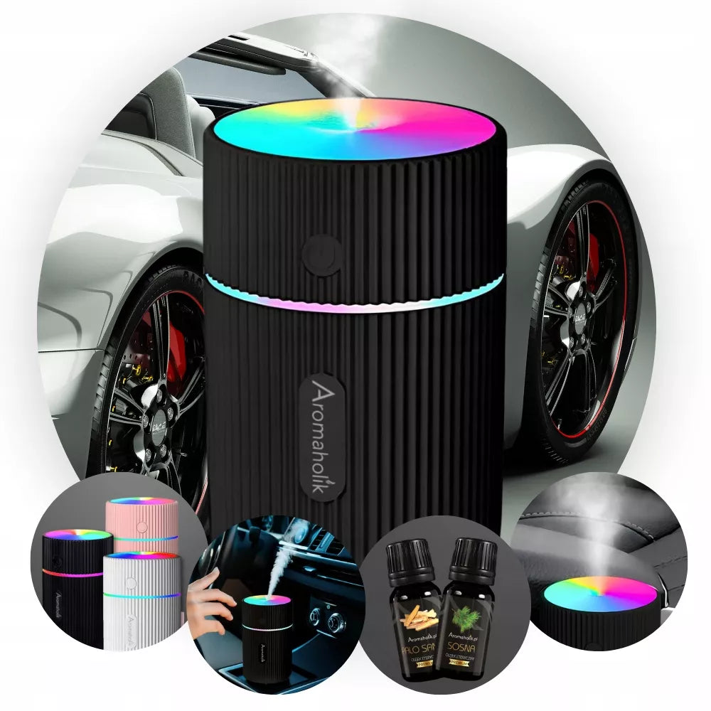 USB LED automobilinis oro drėkintuvas – Automobilio kvapas | Aromaterapija