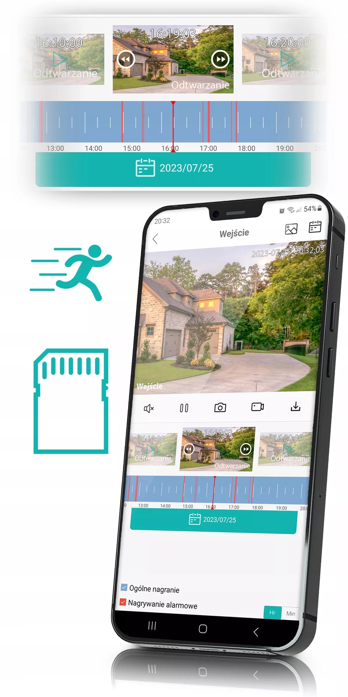 WiFi vidinė kamera sukama, dvigubas objektyvas – kūdikio stebėjimas