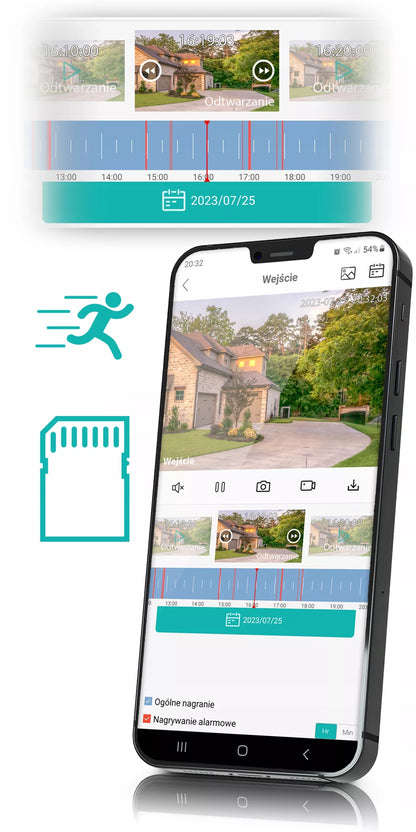 WiFi vidinė kamera sukama, dvigubas objektyvas – kūdikio stebėjimas