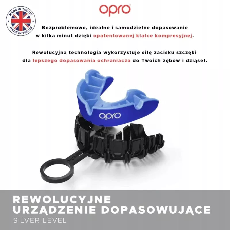 OCHRANIACZ NA ZĘBY Opro Silver GEN4 su dėklu Dviejų sluoksnių Juodas