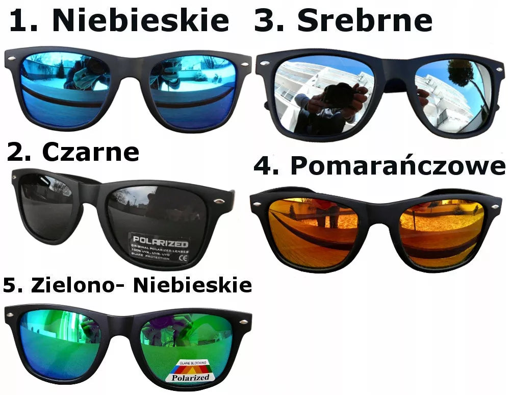 Vyriški poliarizuoti veidrodiniai saulės akiniai NERDY