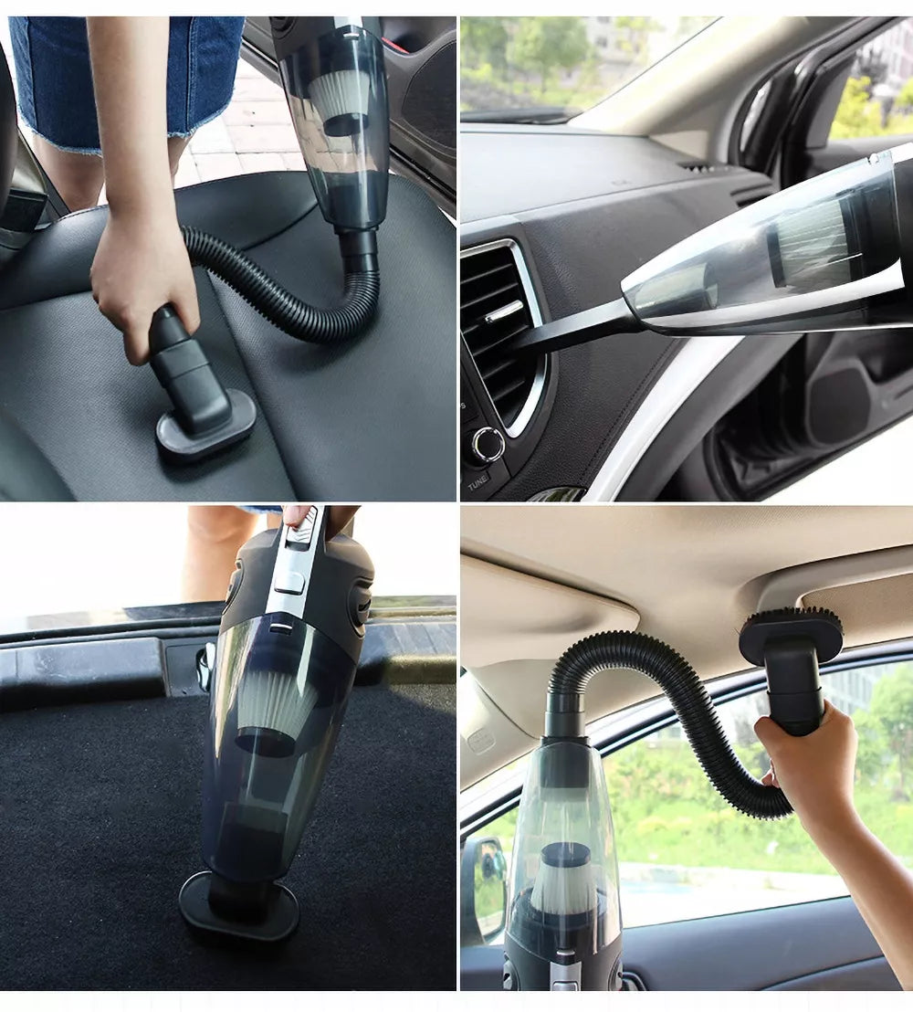 Rankinis automobilinis dulkių siurblys, belaidis, galingas, su laikymo maišeliu