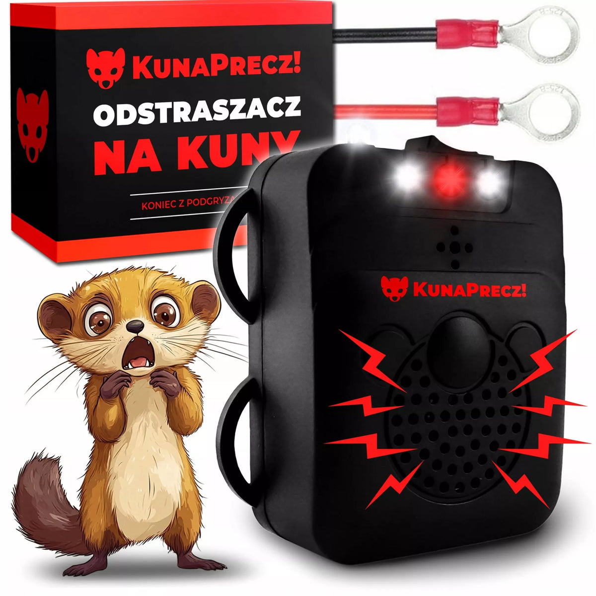 Ultragarsinis automobilių baidiklis nuo kiaunių, graužikų, žiurkių ir pelių