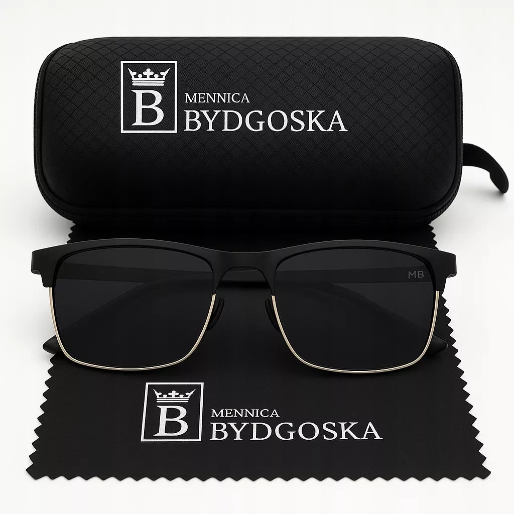 Vyriški poliarizuoti akiniai nuo saulės, UV400 filtras, dėklas