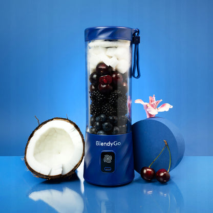 Oriģinālais BlendyGO 3 Pārnēsājamais Bezvadu USB Blenderis, 550 ml, Tumši Zils