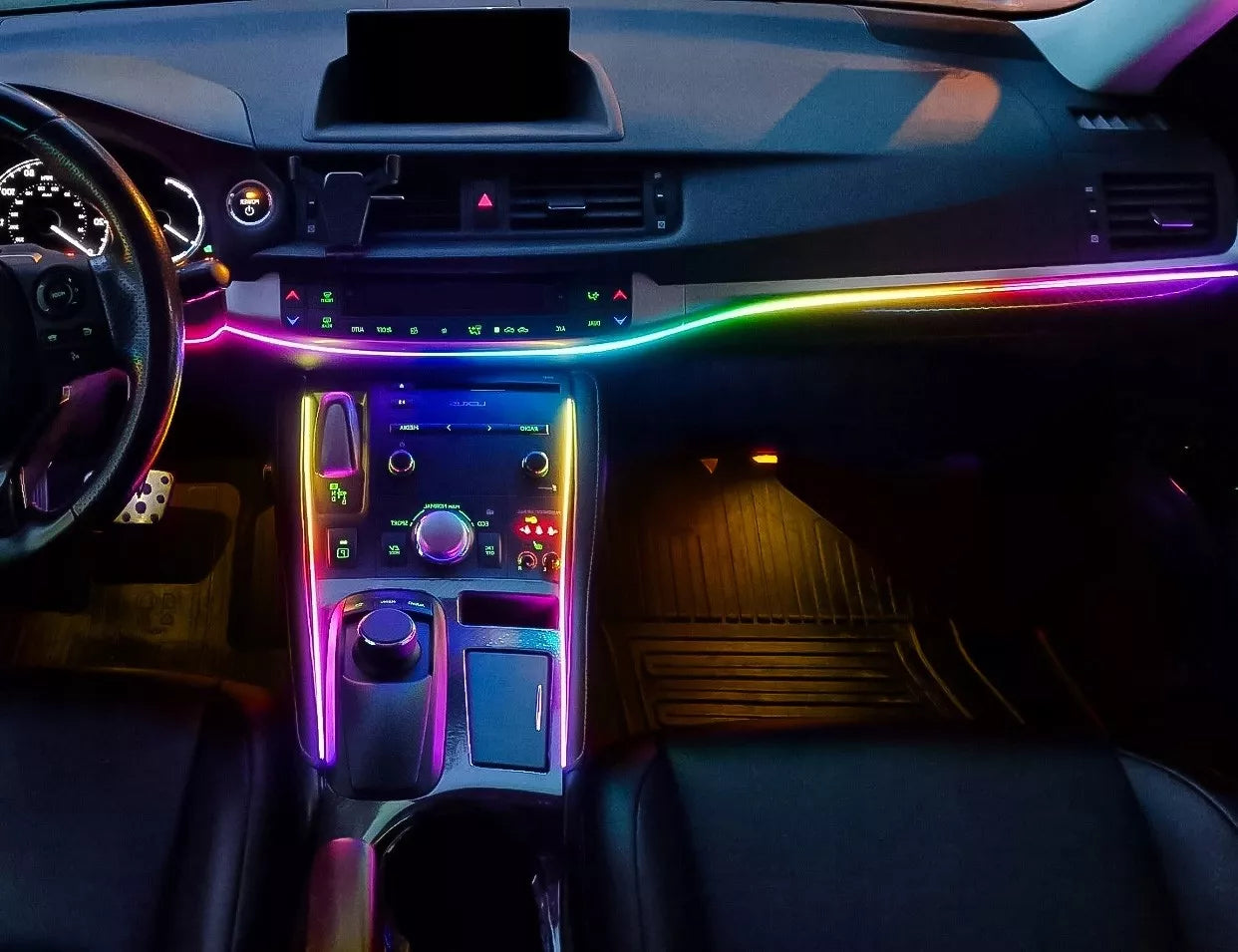 Automobilio Salono LED RGB 7 m RGB Apšvietimas Valdomas Programėle / Nuotolinio Valdymo Pulteliu