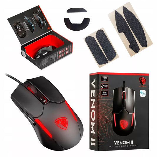 RGB žaidimų pelė Pantherise Venom II – Minecraft, 12 400 DPI, 20 mln. paspaudimų