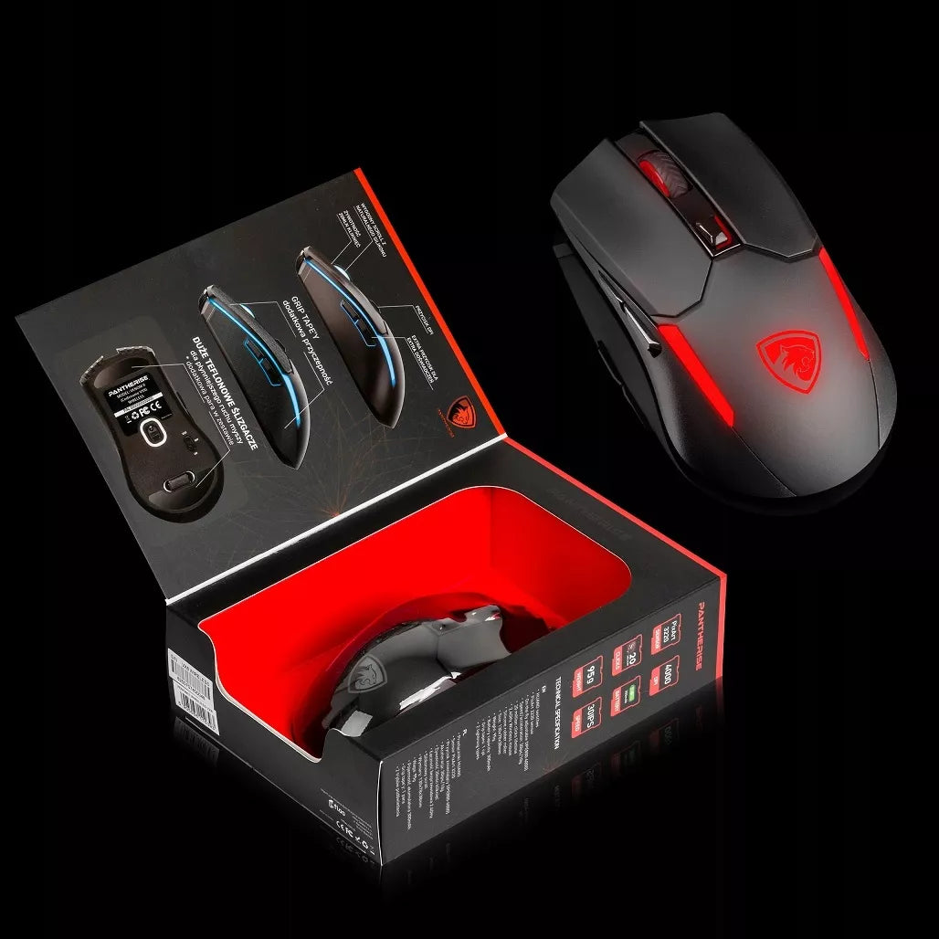 RGB žaidimų pelė Pantherise Venom II – Minecraft, 12 400 DPI, 20 mln. paspaudimų