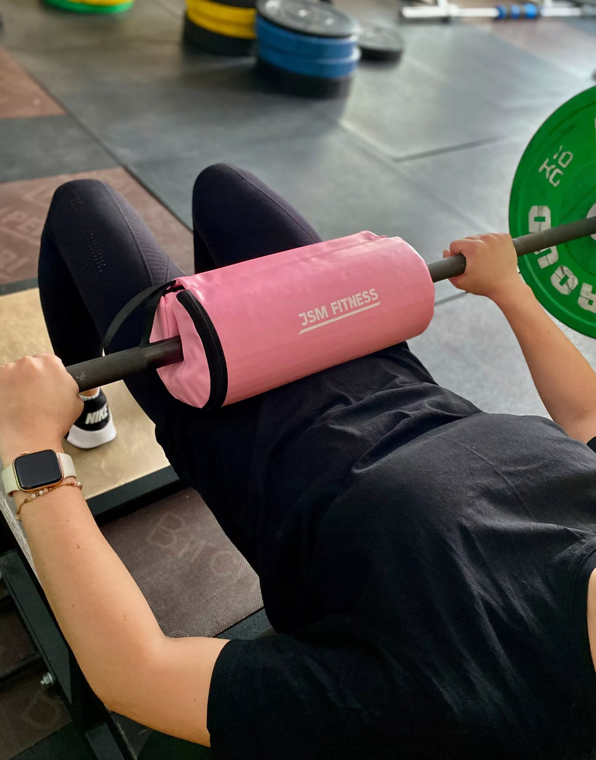 ROŽINIS storas hip thrust strypo apsauginis paminkštinimas štangai