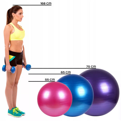Gimnastikos kamuolys 55 cm – fitnesui, pilatesui, jogai, reabilitacijai