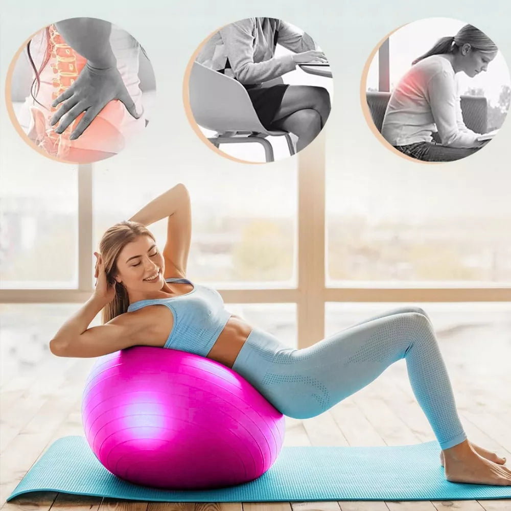 Gimnastikos kamuolys 55 cm – fitnesui, pilatesui, jogai, reabilitacijai