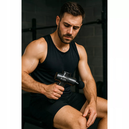 Massage Gun Pro – masažinis pistoletas kūnui, nugarai ir pėdoms, 10 antgalių