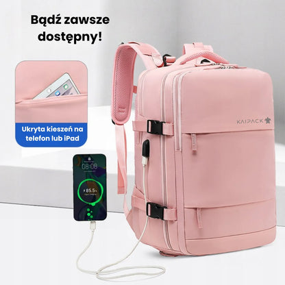 Kelioninė kuprinė rankiniam bagažui lėktuvui Ryanair Wizzair USB