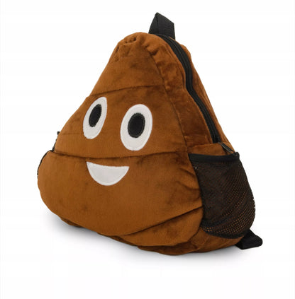 Kuprinė su Emoji Emotkine, vaikiška, darželinė, pliušinė, maža, juokinga „Poop“