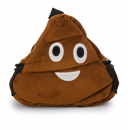 Kuprinė su Emoji Emotkine, vaikiška, darželinė, pliušinė, maža, juokinga „Poop“