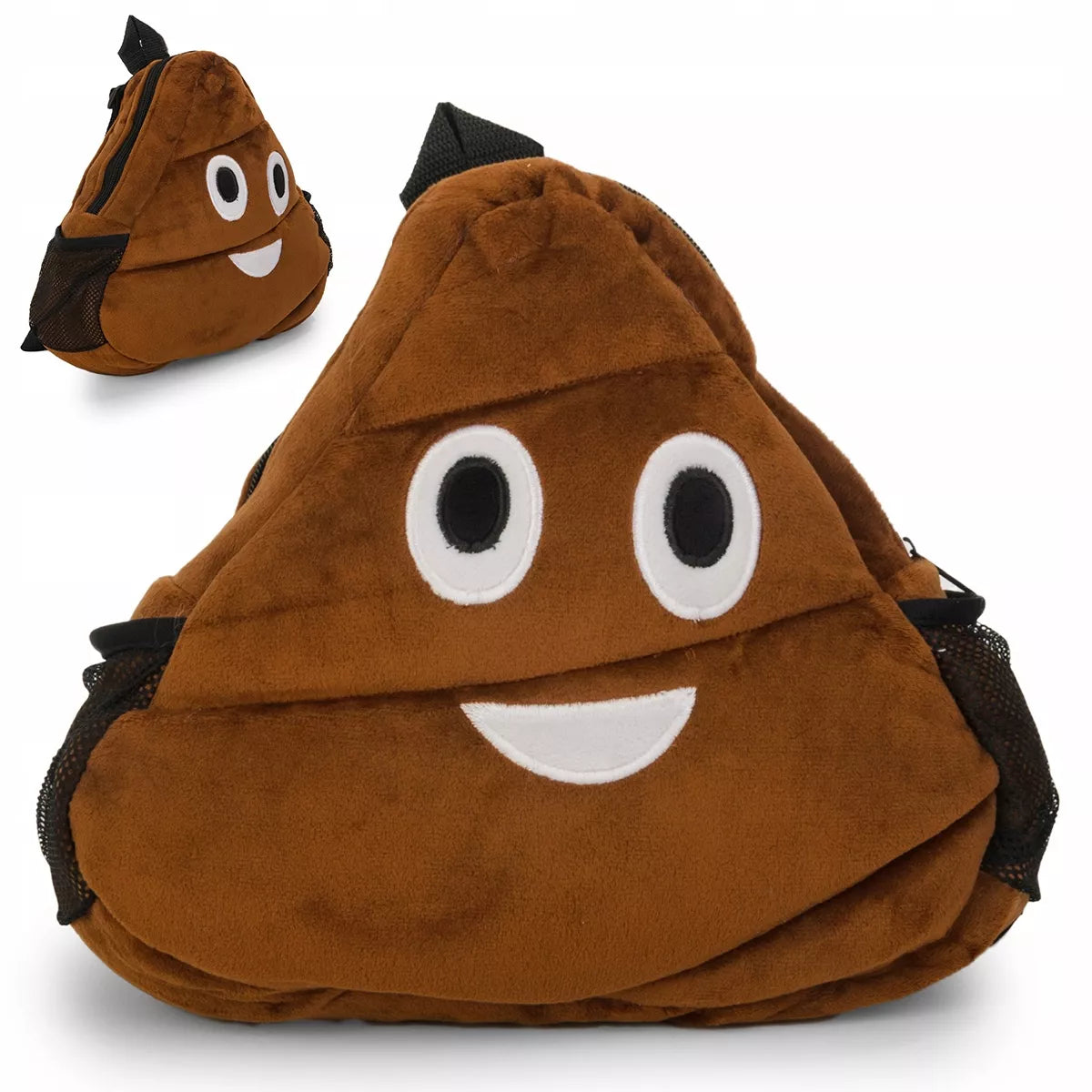 Kuprinė su Emoji Emotkine, vaikiška, darželinė, pliušinė, maža, juokinga „Poop“