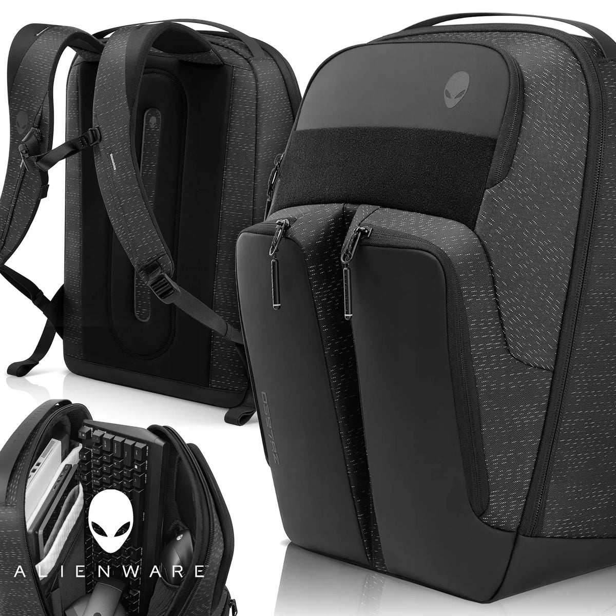 Nešiojamo kompiuterio dėklas žaidėjams Dell Alienware 17 Gaming, RFID apsauga, tinka 15–18" įrenginiams