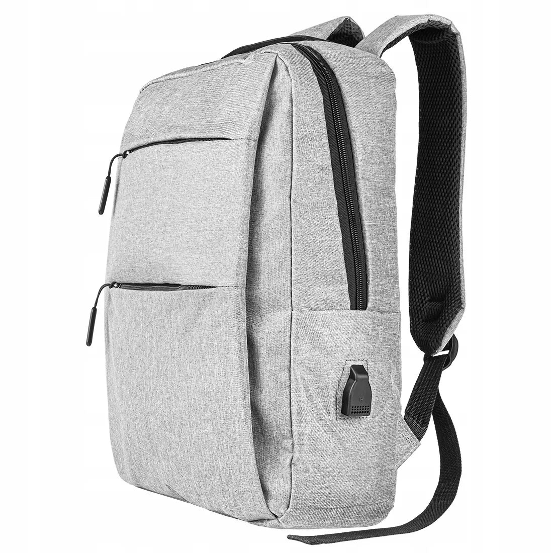Kuprinė 15,6″ laptopui su USB, pilka, unisex