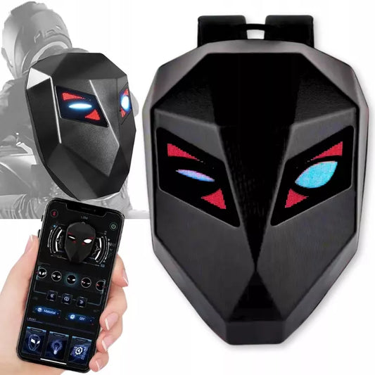 Motociklo kuprinė su LED akimis – neperšlampama, su Bluetooth